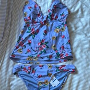 Jessica Simpson Floral Swim Tankini